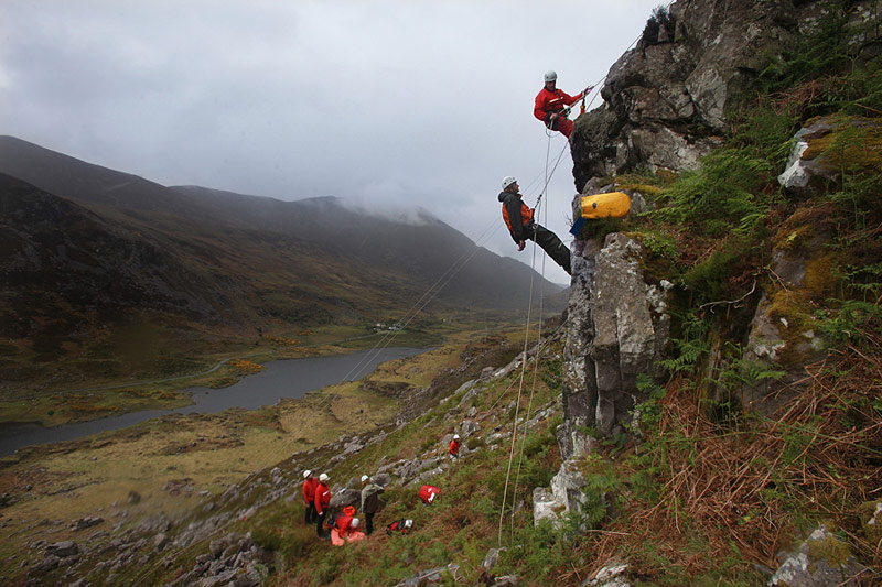 Rope and first aid training in the Gap of Dunloe.