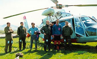 The Air Corps Dauphín, with Pat Grandfield, Sean Eviston and crew.